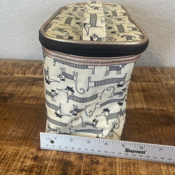 Primrose Hill London Cosmetic Makeup Travel Bag Zipper Dogs Cats Paris Travel - Picture 6 of 11